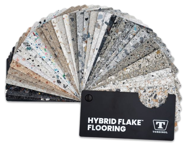 Fan Deck Torginol — catálogo físico de flakes decorativos